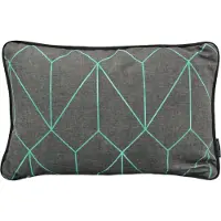 Gek op kussens! Sierkussen velvet graphic green | 30 x 50 cm | velvet/polyester