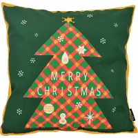 Gek op kussens! Kleur kerstboom | 45 x 45 cm | kussenhoes | katoen/linnen