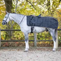 QHP UITRIJDEKEN 1200D TURNOUT COLLECTION WATERPROOF Zwart