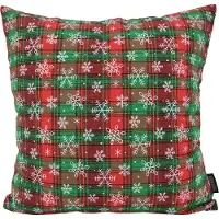 Gek op kussens! Kerst Glow Tartan Kussenhoes | 45 x 45 cm | Polyester