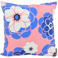 Gek op kussens! Sierkussen pink blue flower | 45 x 45 cm | katoen/polyester