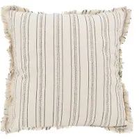 NOVÉE Yuna stripe zwart | 45 x 45 cm | kussenhoes | katoen/linnen