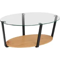 DOMUS Blake-Salontafel - Glas/Eiken