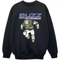 Disney Meisjes Lightyear Buzz Sprong naar Actie Sweatshirt (Zwart)