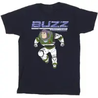 Disney Meisjes Lightyear Buzz Sprong naar Actie Katoenen T-Shirt (Marineblauw)