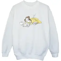 Disney Meisjes Beauty And The Beast Belle Leest Sweatshirt (Wit)