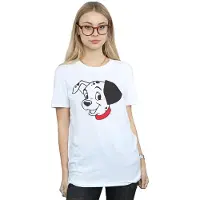 Disney Dames/Dames 101 Dalmatiërs Dalmatiër Hoofd Katoenen Vriendje T-shirt (Wit)
