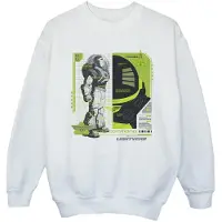 Disney Meisjes Lightyear Buzz Tech Panel Sweatshirt (Wit)