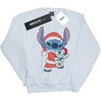 Disney Heren Lilo en Stitch Kerst Sweatshirt (Wit)