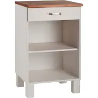 Loft 24 Alby-Kast - 1-Lade - Wit/Honing