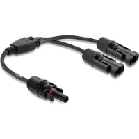 DeLOCK DL4 Solar Splitter Cable 2 x male to 1 x female 30 cm black