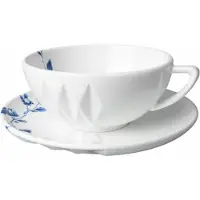 Heinen Delfts Blauw Blauw Vouw Kop en Schotel