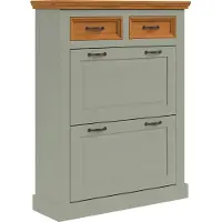 Notio Living Selma-Schoenenkast - 2 Kleppen 2-laden - Groen