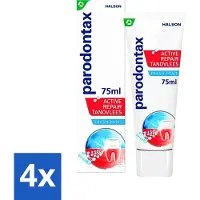 Parodontax 4 x - Tandpasta - Active Repair Tandvlees - Fresh Mint - 75 ml - Tandvlees Herstellen - Bloedend Tandvlees - Gezwollen Tandvlees - Tandplak Verwijderen - Frisse Adem
