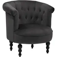 Notio Living Bastian- Fauteuil met houten poten in fluweelgrijs