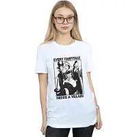 Disney Dames/Dames Elk Sprookje Heeft Een Schurk nodig Katoenen Vriendje T-shirt (Wit)