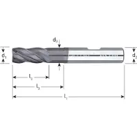 Rotec VHM vario-frees, 'Silver-Line', ø4