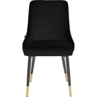Notio Living Iris-Eetkamerstoel - Set van 2 - Zwart Fluweel