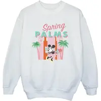 Disney Jongens Minnie Mouse Lentepalmen Sweatshirt (Wit)