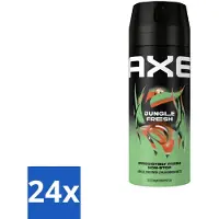 Axe - Deodorant Spray - Jungle Fresh - Tropische Geur - Verfrissend - 150 ml - Voordeelverpakking - 24 stuks
