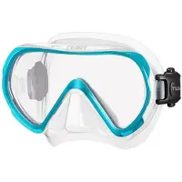 Tusa INO Duikmasker voor Volwassenen – Compact snorkelmasker met single lens en hypoallergene siliconen skirt, comfortabel en eenvoudig in gebruik – Transparant/Oranje – M1011 OG