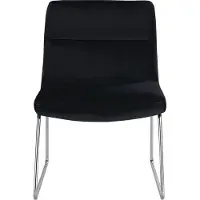 Loft 24 Gil-Gestoffeerde Accent Stoel in Fluweel Zwart