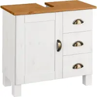 Notio Living Toscana-Wastafelkast - 1-deur 3-laden - Wit/Honing