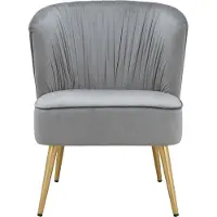 Notio Living Dahlia-Loungestoel in grijs velours