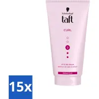 Taft 15 x - Styling Balm Curl - Hold 3 - Gedefinieerde krullen - 150 ml - Krullen Definiëren - Krullen Houden - Krullen Fixeren - Anti-pluis - Shea Butter