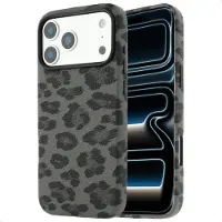 Selencia Sabi Backcover Panterprint met MagSafe voor de Apple iPhone 17 Pro Max - Midnight Black