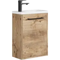 Badplaats Toiletmeubel met wasbak florence 40 x 22 cm – kastanje –