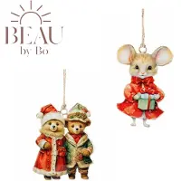 Konges Sløjd Bundel Cosy & Trendy Kerst Kersthanger - Vintage Mouse + Vintage Bears - IJzer - Set van 4 stuks