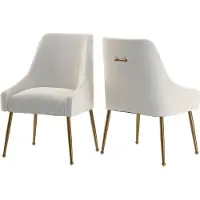 Notio Living Daphne- Fauteuil Witte Fluwelen Set van 2