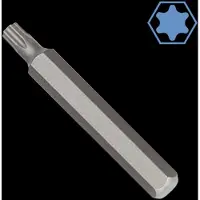 Boni-Shop® Premium zeskant Bit T40 with 10mm Hex Adapter – Durable S2 Staal, 75mm Length for Precise, Heavy-Duty Screwdriving and Professional Performance
