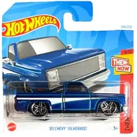 Hot Wheels '83 CHEVY SILVERADO BLUE METALIC 249/250 1:64 THEN AND NOW 9/10 SHORT CARD 2025