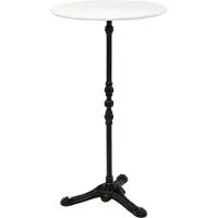 Kare design Bartafel Bistrot Ø60cm wit marmer