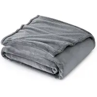 Travelhawk Fleece Deken - 150x200 cm - Voor Bank, Slaapkamer & Woonkamer - Fluffy Fleece Deken & Fleece Plaid - Grijs