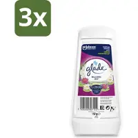 Glade 3 x – Luchtverfrisser Gel – Relaxing Zen – 150 g - Luchtverfrisser Gel - Ontspannende Geur - Langdurige Frisheid - Geur Neutraliseren - Essentiële Oliën