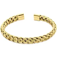 CO88 Collection – 8CB-91397 – Bangle armband gevlochten – goudkleurig – 18 cm