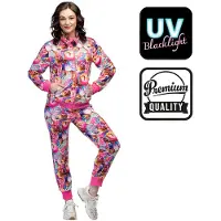 Boland - Trainingspak Dancing babe UV (L) - Volwassenen - Danser/danseres - Disco - 80's - 90's - Old School - Retro - Foute Party - Carnaval - Themafeest