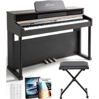 Finesse Digitale Piano - 88 Gewogen Toetsen - met Frame, Pedalen & Kruk - Keyboard Piano - Elektrische Piano - Volwassene & Kind