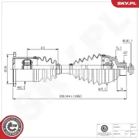 ESEN SKV 40SKV165 Aandrijfas