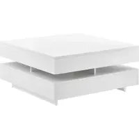 En.casa Salontafel Annaba vierkant 75x75x35,5 cm wit