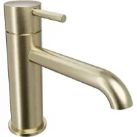 Blaufoss Round 2.0 EcoStart standaard wastafelkraan Brushed Champagne Gold