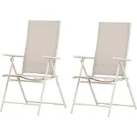 Ebuy24 Levanzo tuinstoel ligbed beige.