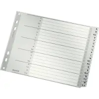 Leitz A - Z Alfabetische tabbladen A5 Grijs 20 tabs PP (Polypropeen) 7 Gaten 1262