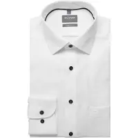 Olymp Luxor Comfort Fit Overhemd wit, Faux-uni