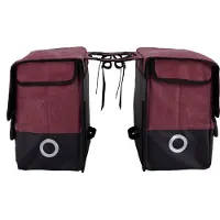 Willex Dubbele Canvas Tas Plus Purple red/Matt black 40L