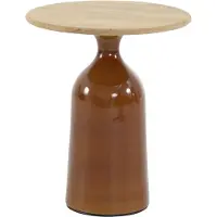 4 Seasons Outdoor June lounge tuintafel hoogglans keramiek caramel 45xH55 cm