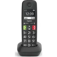 Gigaset E290EHX - Draadloze handset voor senioren om verbinding te maken met uw DECT basisstation - Zeer grote en verlichte knoppen - Extra luid geluid - compatibel met gehoorapparaat - zwart